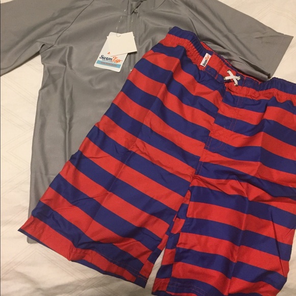 Swim Zip rash guard and board shorts, NWT size 9 - Picture 3 of 4
